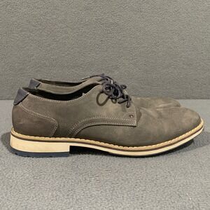 Varese Dillan Mens 11 Charcoal Gray‎ Lace Up Derby Shoes 313478 Business Casual